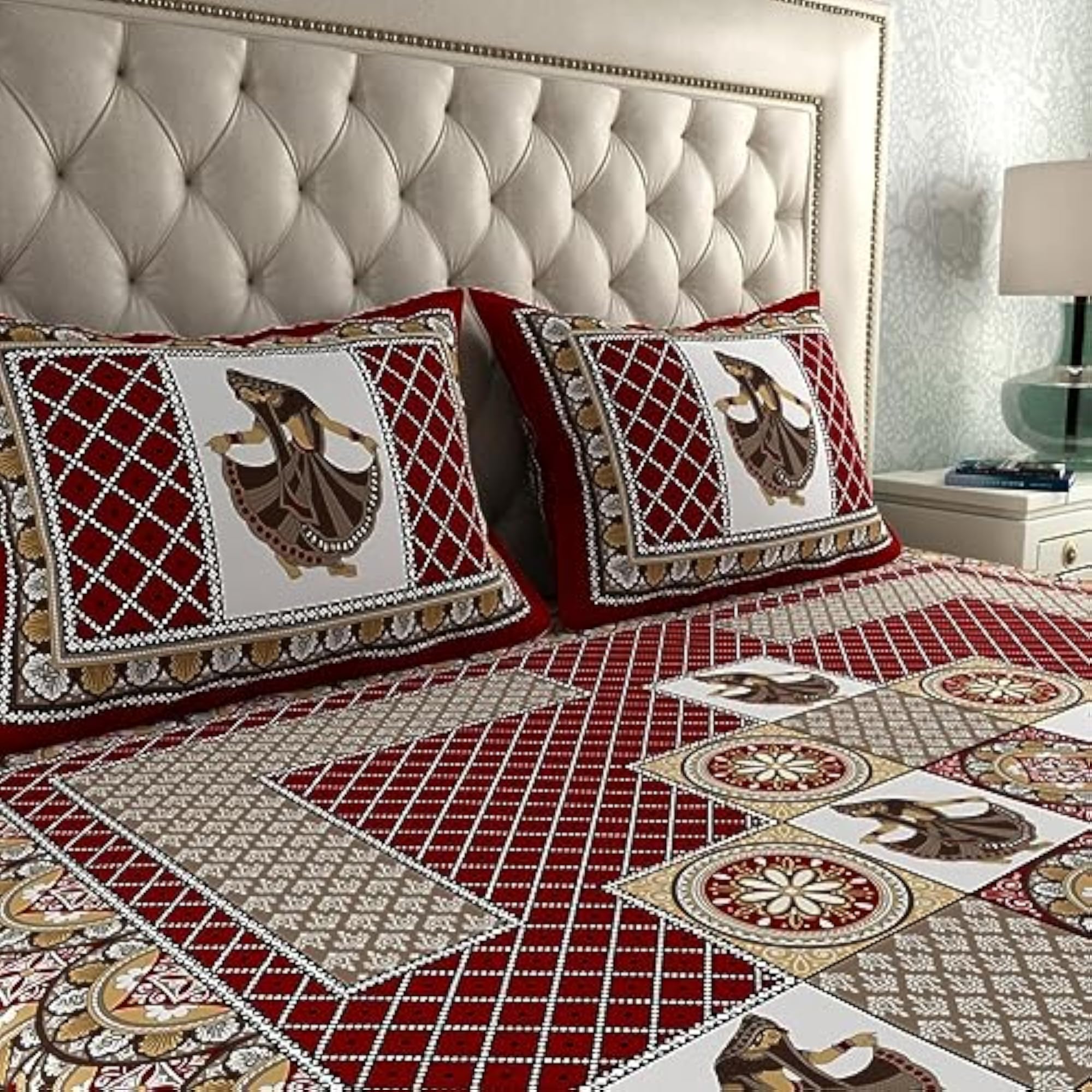 Comfortable Cotton Printed Bed Sheet with Pillow Case
